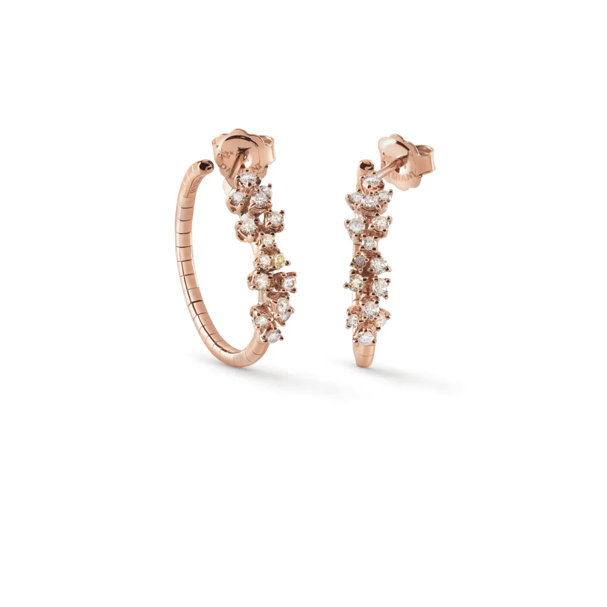 Mimosa Earring Pink Gold With Diamond