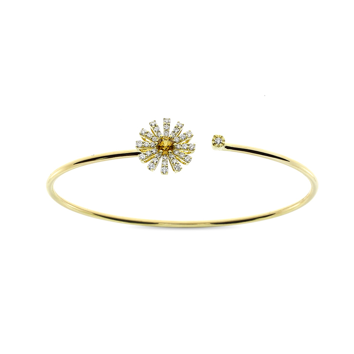 Margherita Bracelet Yellow Gold With Diamond and Citrine