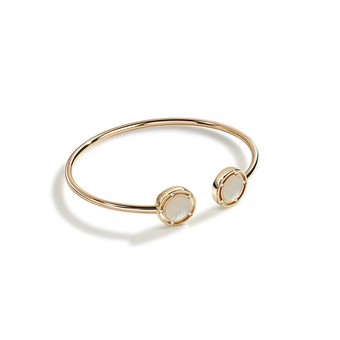 D.Side Bracelet Pink Gold With Diamond and Mother Of Pearl