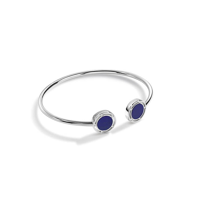 D.Side Bracelet White Gold With Diamond and Lapis Lazuli