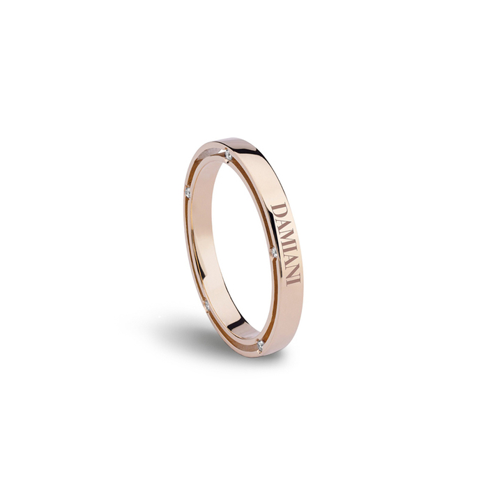 D.Side Ring Pink Gold With Diamond