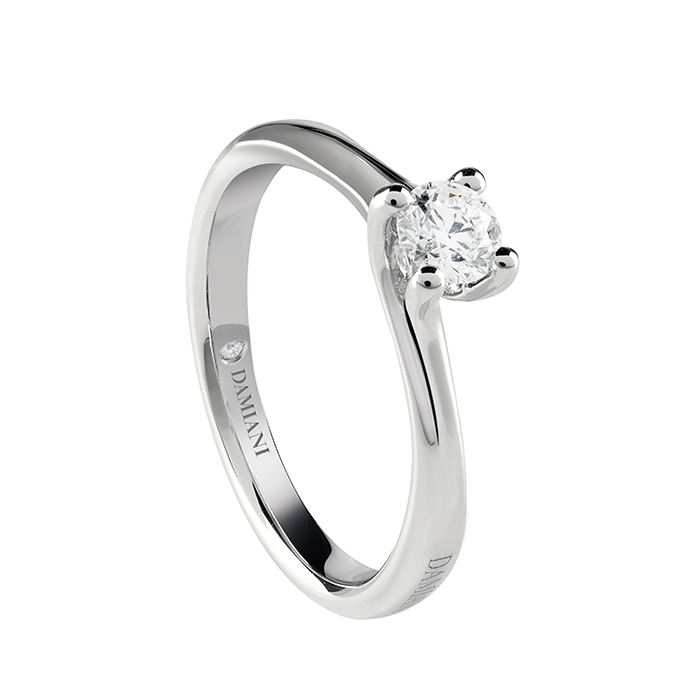 Amami Engagement Ring White Gold With Diamond
