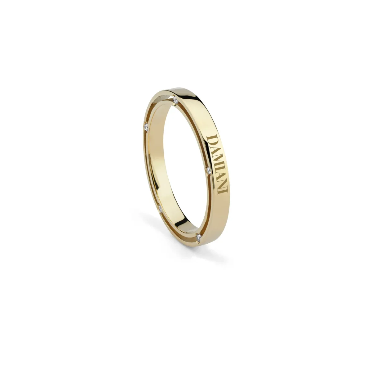 D.Side Ring Yellow Gold With Diamond