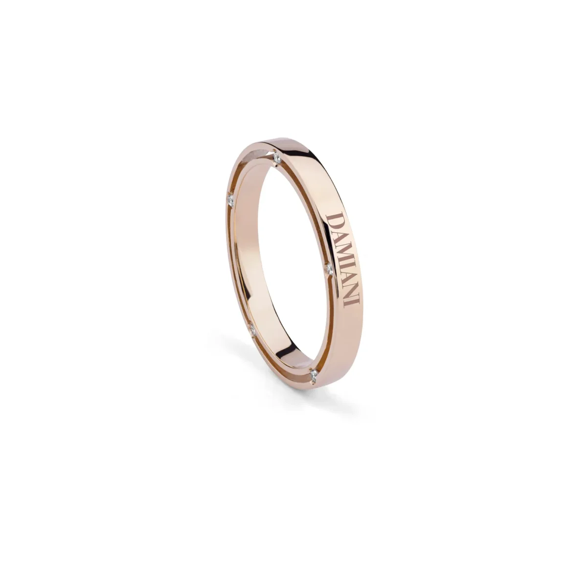 D.Side Ring Pink Gold With Diamond