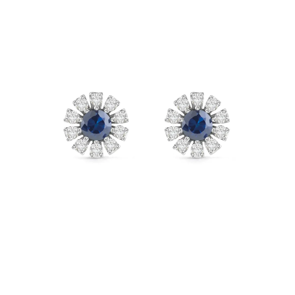Margherita Earrings White Gold Wit Diamond and Sapphire