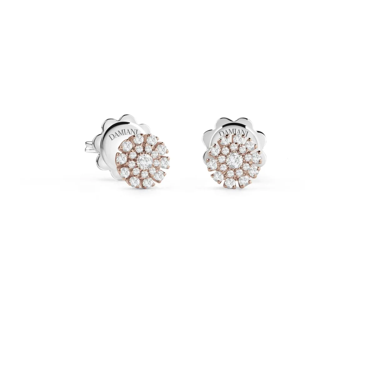 Margherita Earrings Pink and White Gold With Diamond