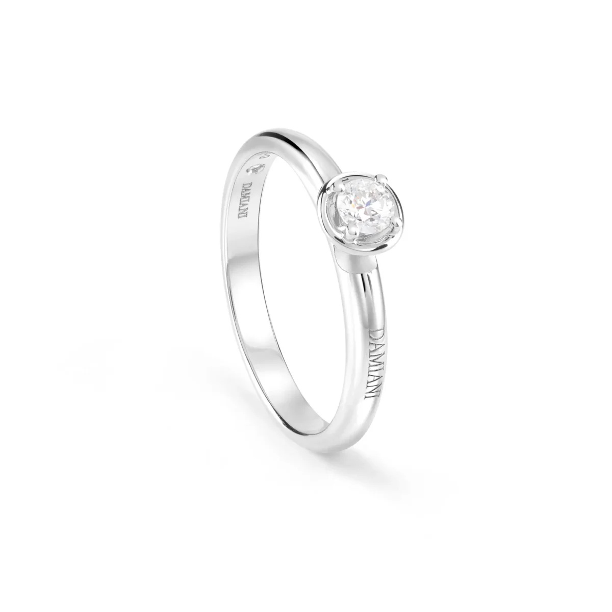 Minou Solitaire Ring White Gold With Diamond
