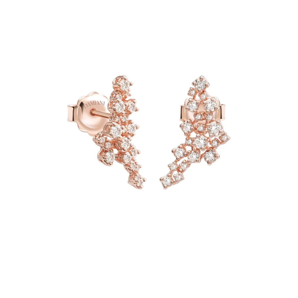 Mimosa Earrings Pink Gold With Diamond
