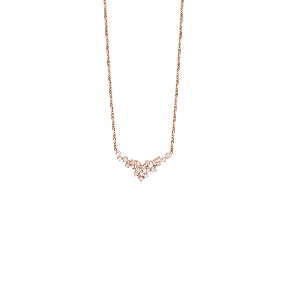 Mimosa Necklace Pink Gold With Diamond