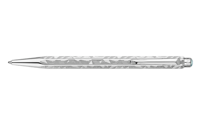 Set Ballpoint Pen Ecridor™ Alpine Frost & Polar Blue Leather Case